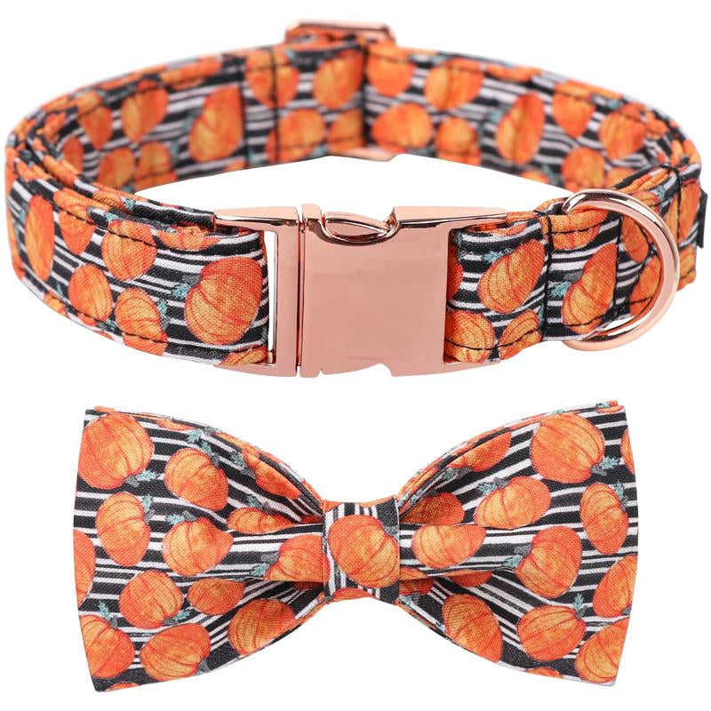 Get Spook-tacular this Halloween with the Maca Bates Adjustable Dog Collar! 🎃👻 Stylish Bowtie & Perfect for Pups of All Sizes! 🐾✨