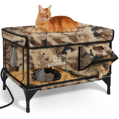 Ultimate Cozy Cat Retreat: Indestructible Heated Shelter for Feral Cats & Kittens - Keep Your Furry Friends Warm This Winter! 🐾❄️