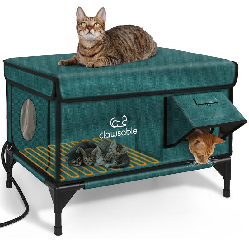 Ultimate Cozy Cat Retreat: Indestructible Heated Shelter for Feral Cats & Kittens - Keep Your Furry Friends Warm This Winter! 🐾❄️