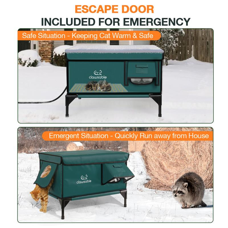 Ultimate Cozy Cat Retreat: Indestructible Heated Shelter for Feral Cats & Kittens - Keep Your Furry Friends Warm This Winter! 🐾❄️