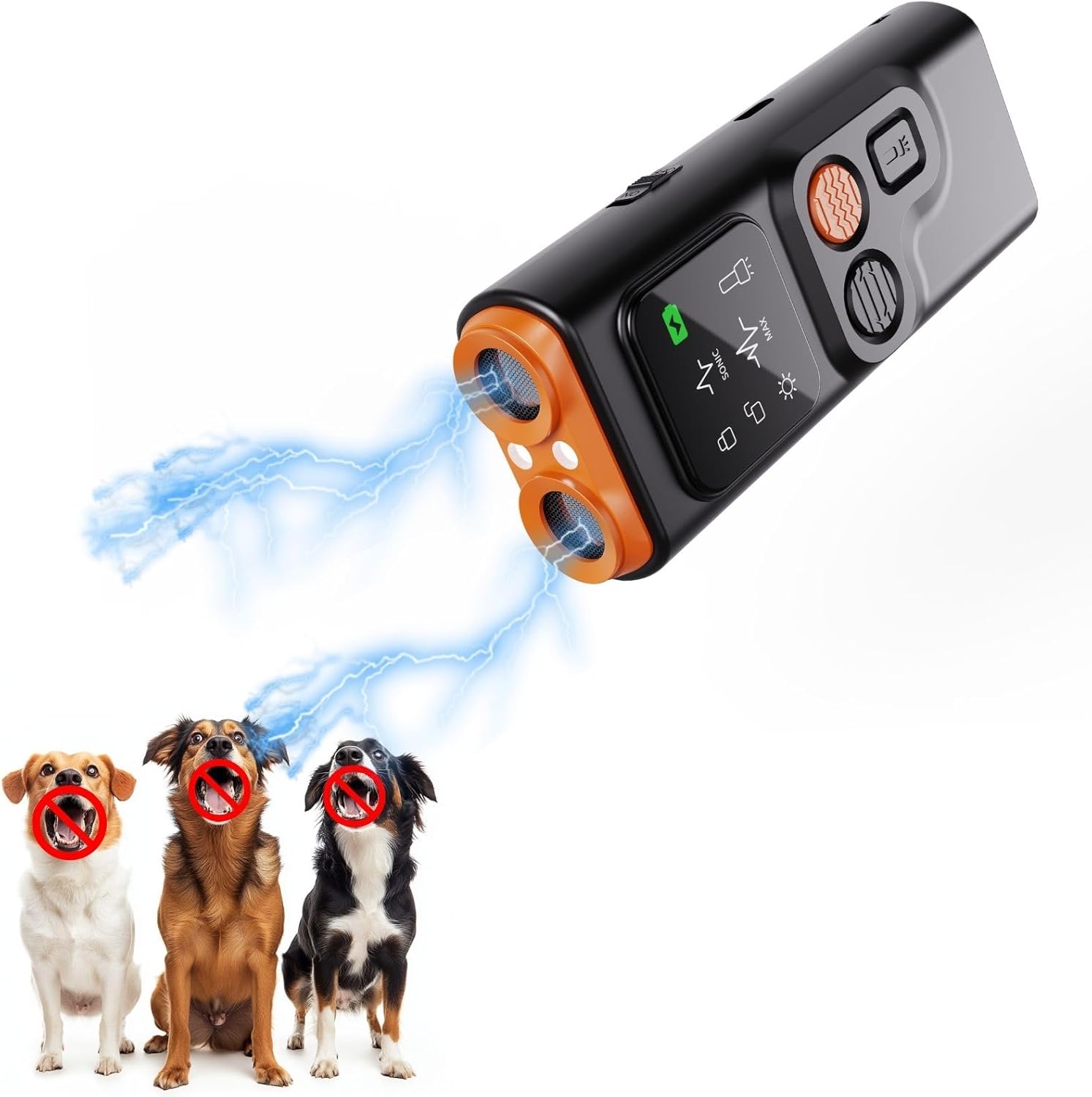Anti Barking Device for Dog, Ultrasonic Dog Bark Control Device, 2025 Upgraded, HD Display, LED Flashlight, 3 Modes