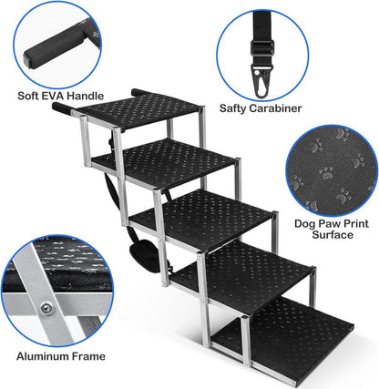 Transform Your Dog's Travel Experience with Niubya's Lightweight Portable Ramps! Perfect for Cars, SUVs, and Trucks! 🐶🚗✨ #DogLovers #PetSafety