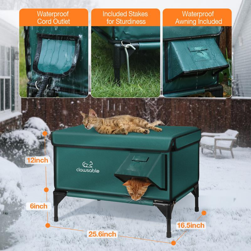 Ultimate Cozy Cat Retreat: Indestructible Heated Shelter for Feral Cats & Kittens - Keep Your Furry Friends Warm This Winter! 🐾❄️