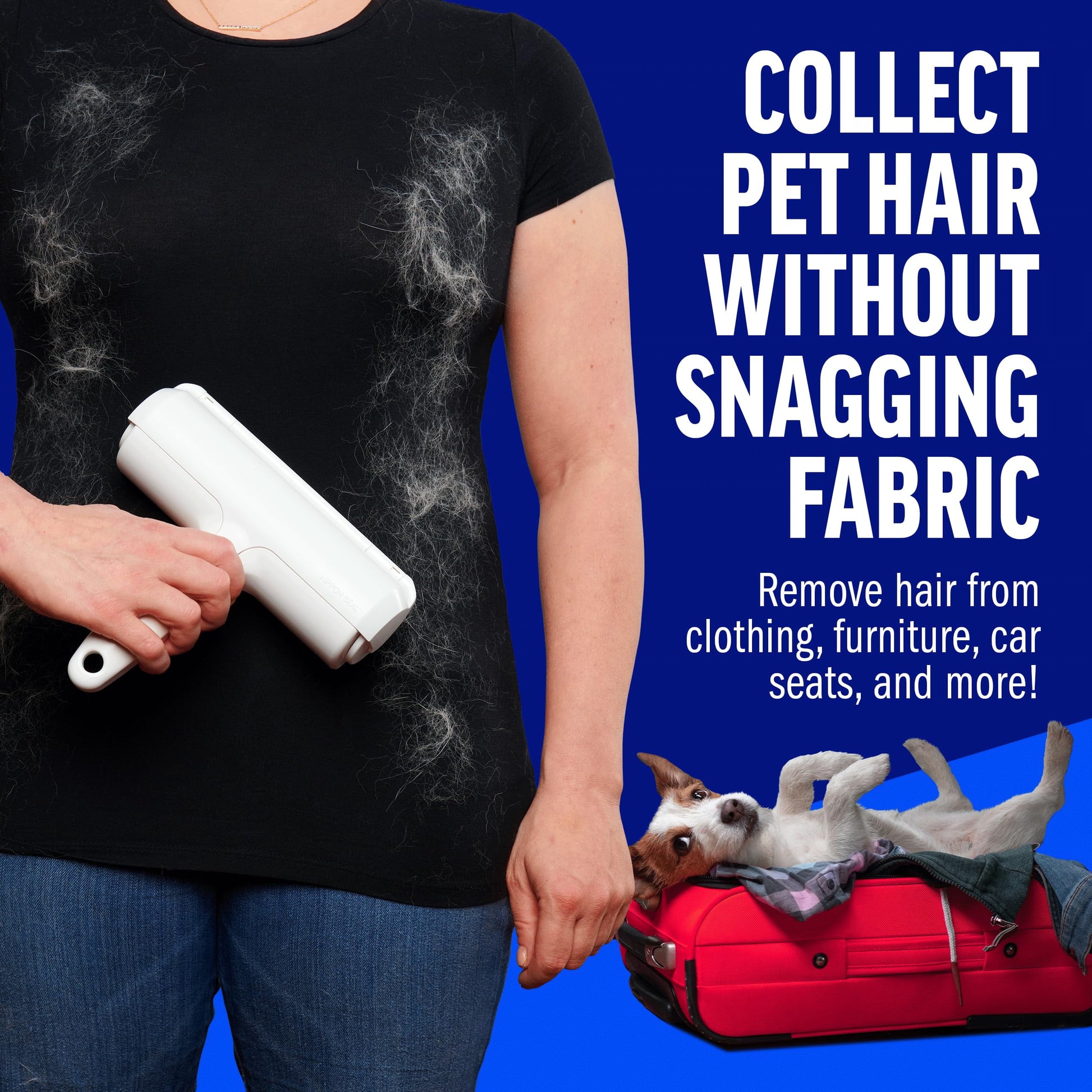 Say goodbye to pet hair chaos! 🐾✨ Meet the Chom Chom Roller - your ultimate reusable lint roller for furniture, clothes, and more! Perfect for cat and dog owners! 🐶🐱 #PetHairSolutions #HomeEssentials