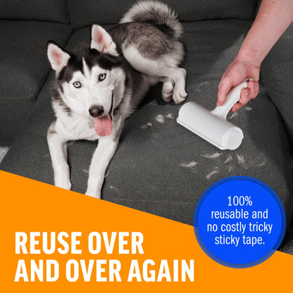Say goodbye to pet hair chaos! 🐾✨ Meet the Chom Chom Roller - your ultimate reusable lint roller for furniture, clothes, and more! Perfect for cat and dog owners! 🐶🐱 #PetHairSolutions #HomeEssentials