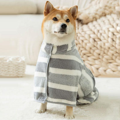 Transform Bath Time into a Stylish Affair with Our Adorable Quick-Dry Striped Pet Towel for Dogs & Cats! 🐾✨