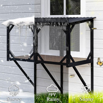 Transform Your Cat's World with the LEMBRI Cat Window Box! 🌞🐾 Ideal for Sunbathing, Napping, and Scenic Views!