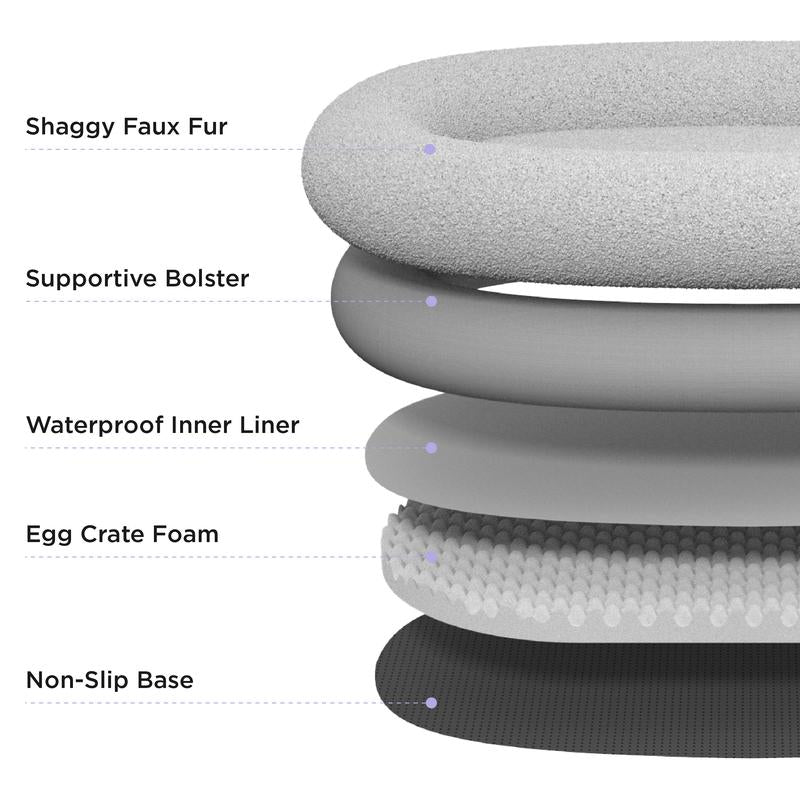 Ultimate Comfort Alert! 🛋️✨ Experience the Lesure 3-in-1 Foldable Giant Dog Bed - Cozy Faux Fur, Supportive Egg Foam, and Waterproof Liner for Your Relaxation Needs! 🐾💤